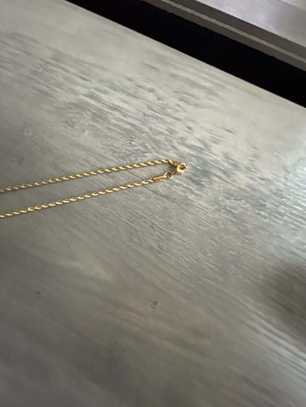 Gold Plated Rope Chain And Bracelet Set - Picture 6 of 6